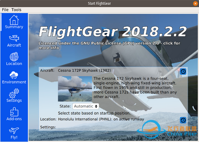 使用 FlightGear 翱翔天空-5801