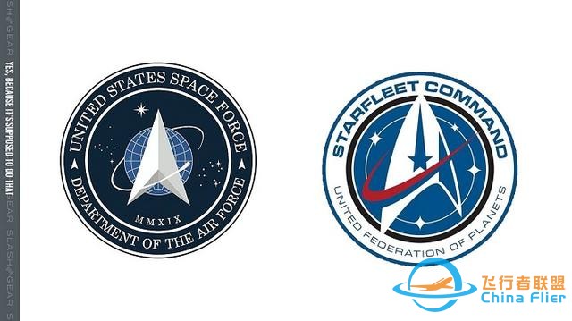 為何美國太空部隊徽章像星際迷航？而后者又形似NASA？-8459