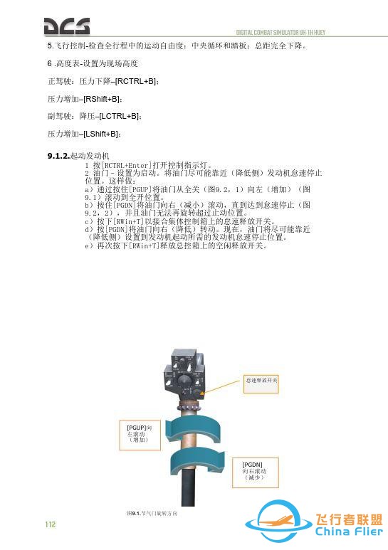 DCS UH 1H Huey休伊直升機 中文飛行手冊 9.2啟動發動機-1491