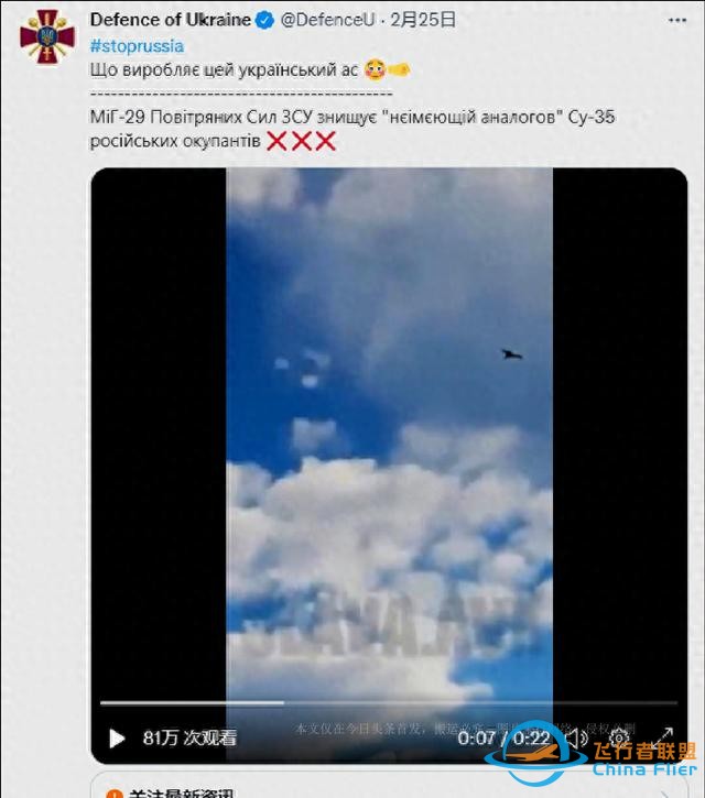 英媒：飛行員“基輔幽靈”陣亡了，他曾擊落40架俄軍機-7008